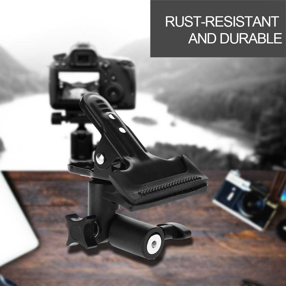 Metal Clamp 3 8 & 1 4 Rotatable Clip Holder Light Stand Studio Photography Accessory