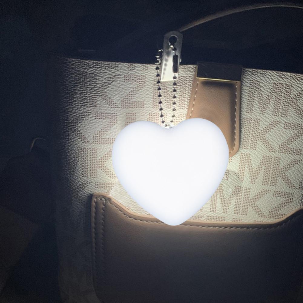 3-1Pcs LED Light Automatic Light Sensor Touch Heart Round Star Shaped Handbag Lamp Bag Mini Light Night Best Gifts for Women