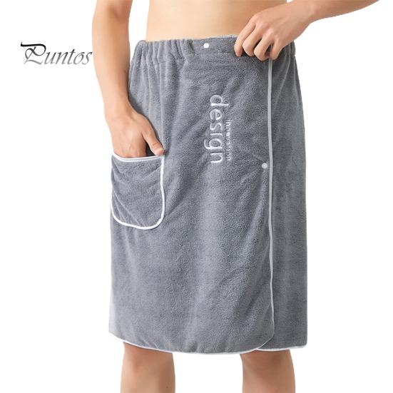 Мужское банное полотенце, впитывающее быстросохнущее банное полотенце с надежной пряжкой и карманом для тренажерного зала, спа, сауны, душа