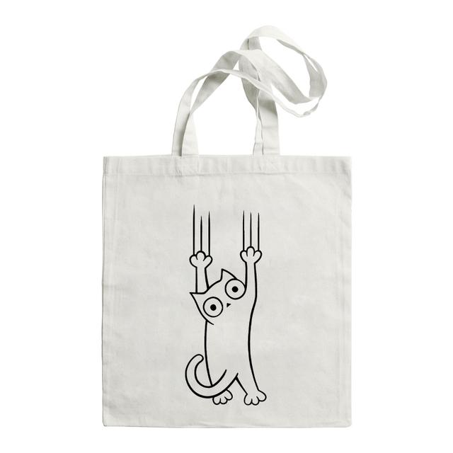 Женская сумка для покупок, милая черная забавная большая сумка с котом, складная сумка для покупок, дизайнерские сумки, сумка для покупок большой емкости с принтом