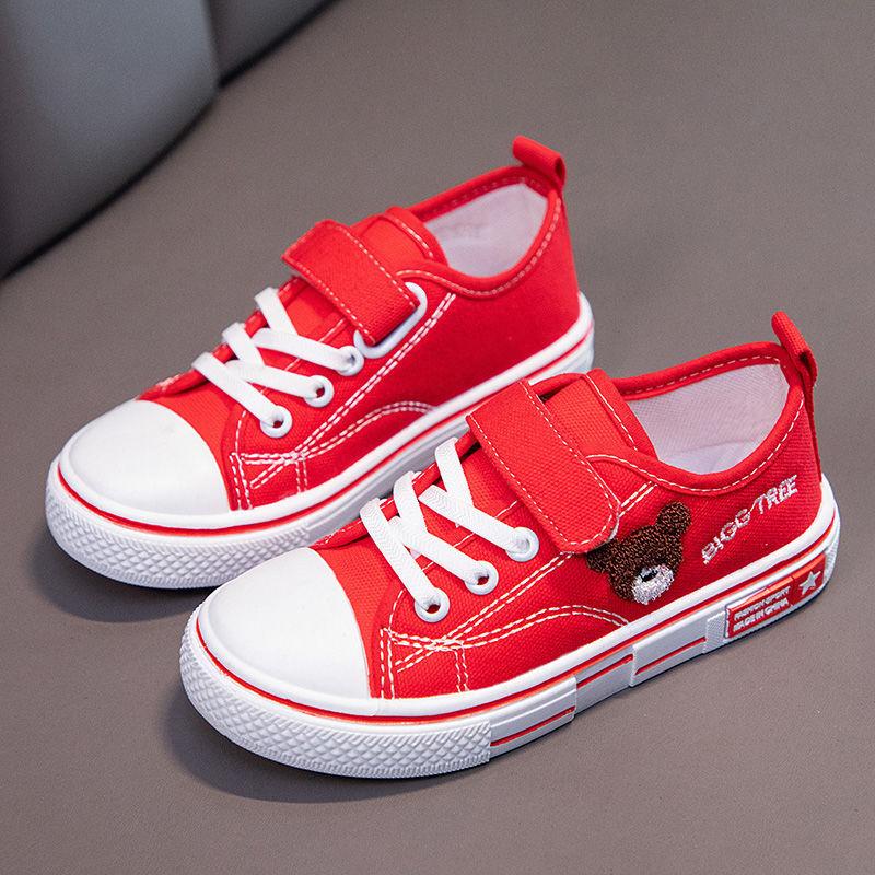 Весенние низкие кеды на мягкой подошве, детские повседневные кроссовки, детская дышащая парусиновая обувь для мальчиков и девочек с вышивкой мультфильмов