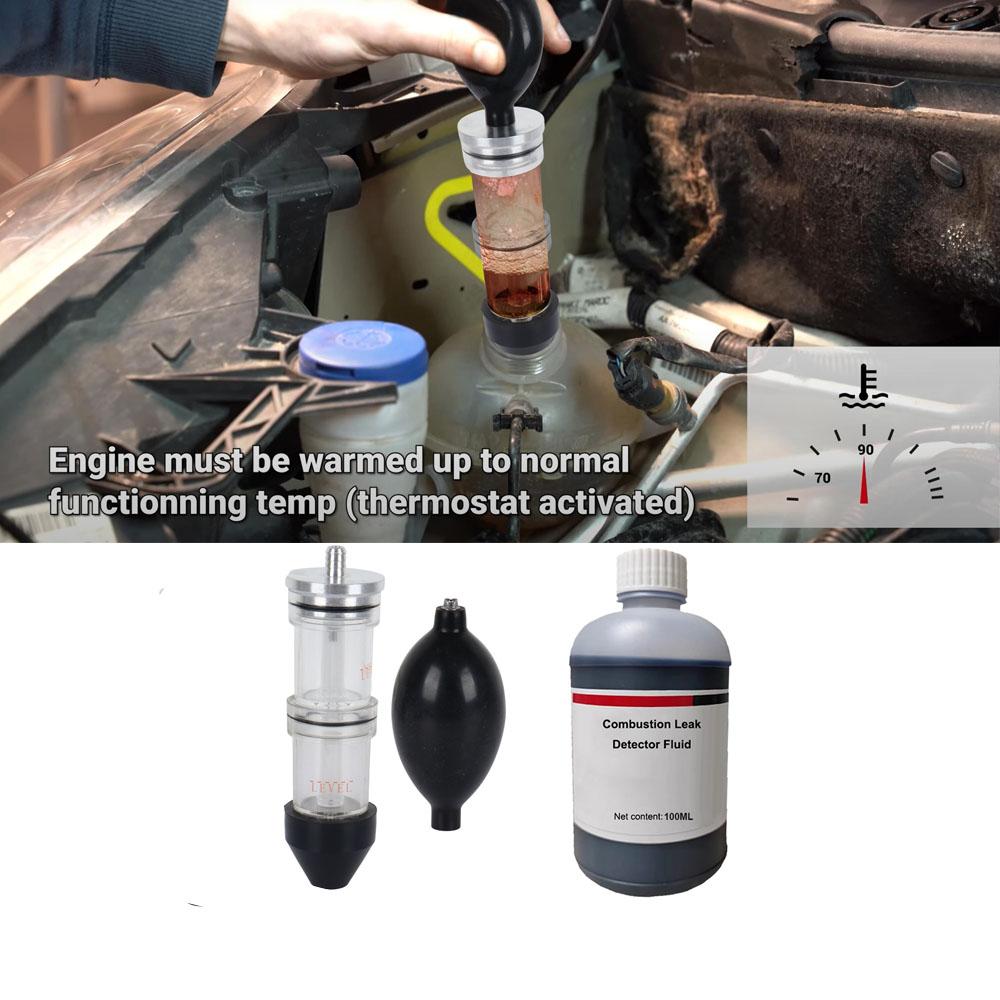Head Gasket Tester CO2 Leak Detecter Multipurpose Automotive Tools Gasket Tester Kits for Cars Trucks Combustion Leak Tester