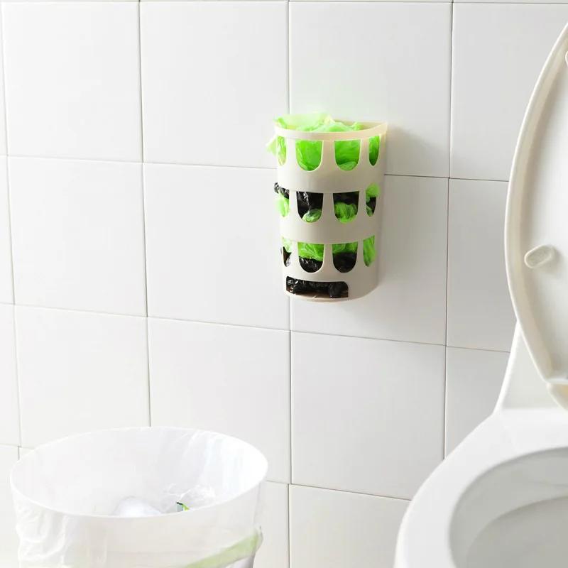 Настенный лоток для мусорных мешков, ящик для хранения, многоцелевой держатель для пластиковых пакетов, полка для кухонной посуды, органайзер для всякой всячины