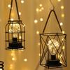 Simple Wind Iron Lantern LED Bar Restaurant Study Corridor Decoration Night Light