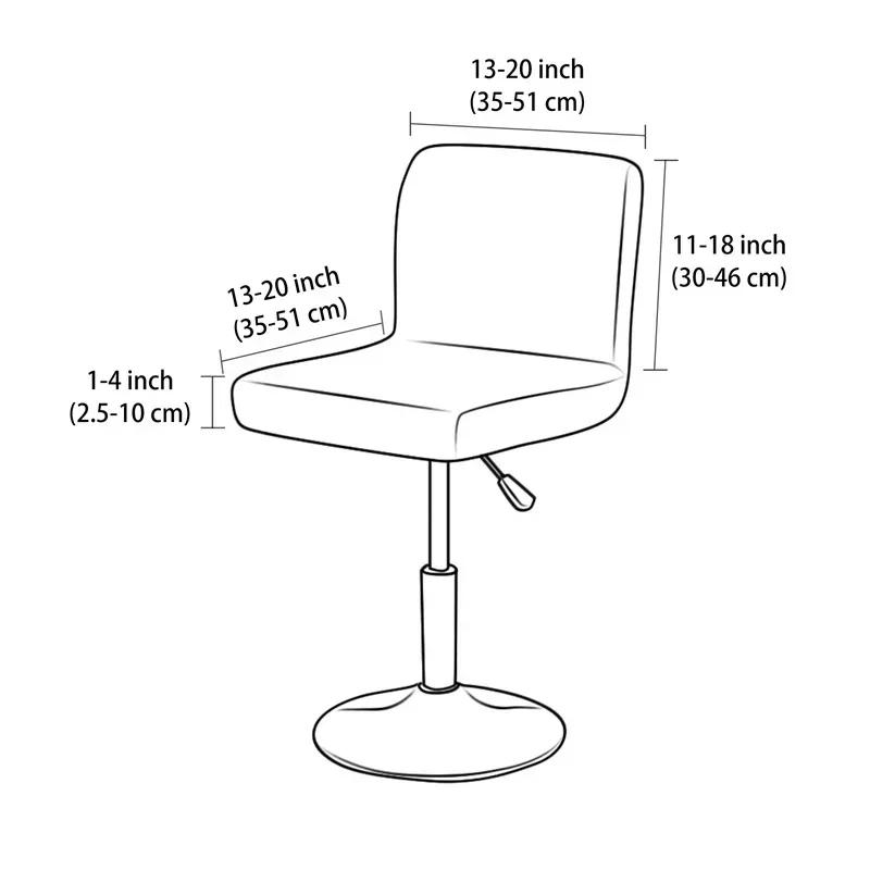 1/2/4/6 шт. Жаккардовый чехол для стула для бара Чехол для стула с короткой спинкой Чехлы для сидений Чехлы для сидений в баре отеля Чехлы для кресел для дома Чехлы для дома