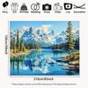 1-piece 2D flat photography background banner - Lake and Mountain Scenery Snow Mountain Clear Scenery Theme Background Cloth