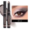 Smoky Dark Blue Eyeshadow Pencil Stick Waterproof Pearlescent 16 Colors Metallic Glitter Eye Shadow Highlighter Pen Makeup Tool