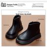 2024 Girls' and Boys' Low-Top Genuine Leather Martin Boots - British Style Short Boots for Autumn & Winter