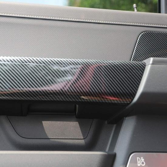 Inner Rear Door Handle Cover Trim Accessories For Ford F-150 + Carbon Fiber