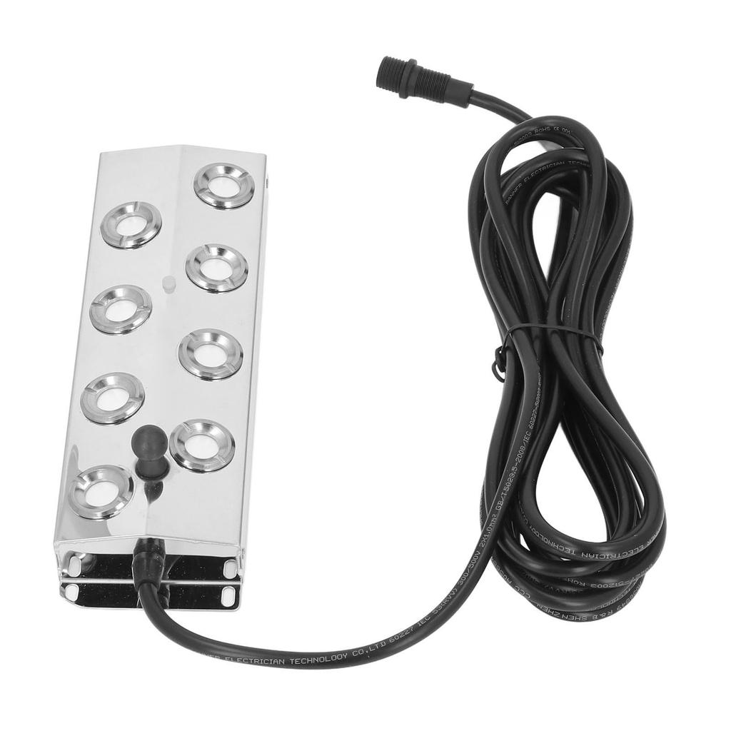 Ультразвуковой туманообразователь с 8 головками, водонепроницаемый, IP67, из нержавеющей стали 304, тихий туманообразователь с 5-метровым шнуром для