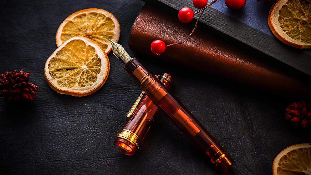 WANCHER Limited Edition Fountain Pen SAILOR Original Professional Gear Hawaiian Ripe 21K Gold Fountain Pen Special Medium [Wancher Edition] (M Nib)