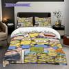 Minions Cute Adorable Threepiece Set 1 Duvet Cover 2 Pillowcase Without Core Bedding Set Christmas Birthday Gift Soft And Comfortable