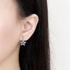 Refined Zircon Pentagram Stud Earrings Girls Ins Fashion All-Matching Graceful Petite Earrings