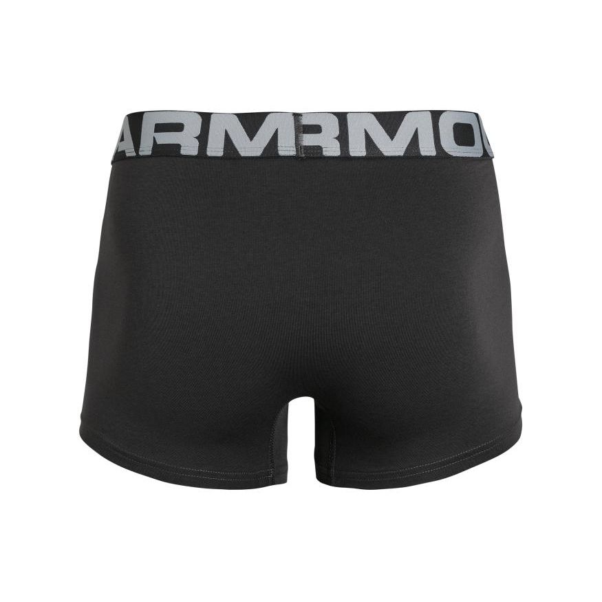 Under Armour UA Charged Повседневные трусы-боксеры с буквенным принтом и поясом, 3 пары, мужское нижнее белье, серый 1363616-010