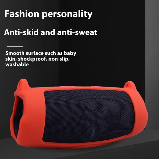 Защитный чехол для динамика Bluetooth с плечевым ремнем, устойчивый к царапинам, простой в установке силиконовый чехол для JBL Charge 5