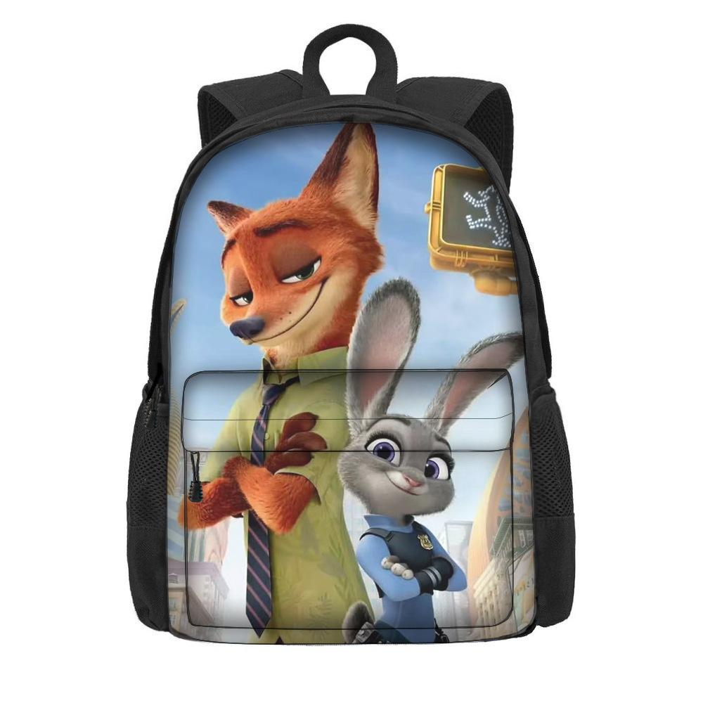Мультяшный рюкзак на тему «Зверополис 2» для учеников начальной школы, большая вместимость, легкий рюкзак на два плеча