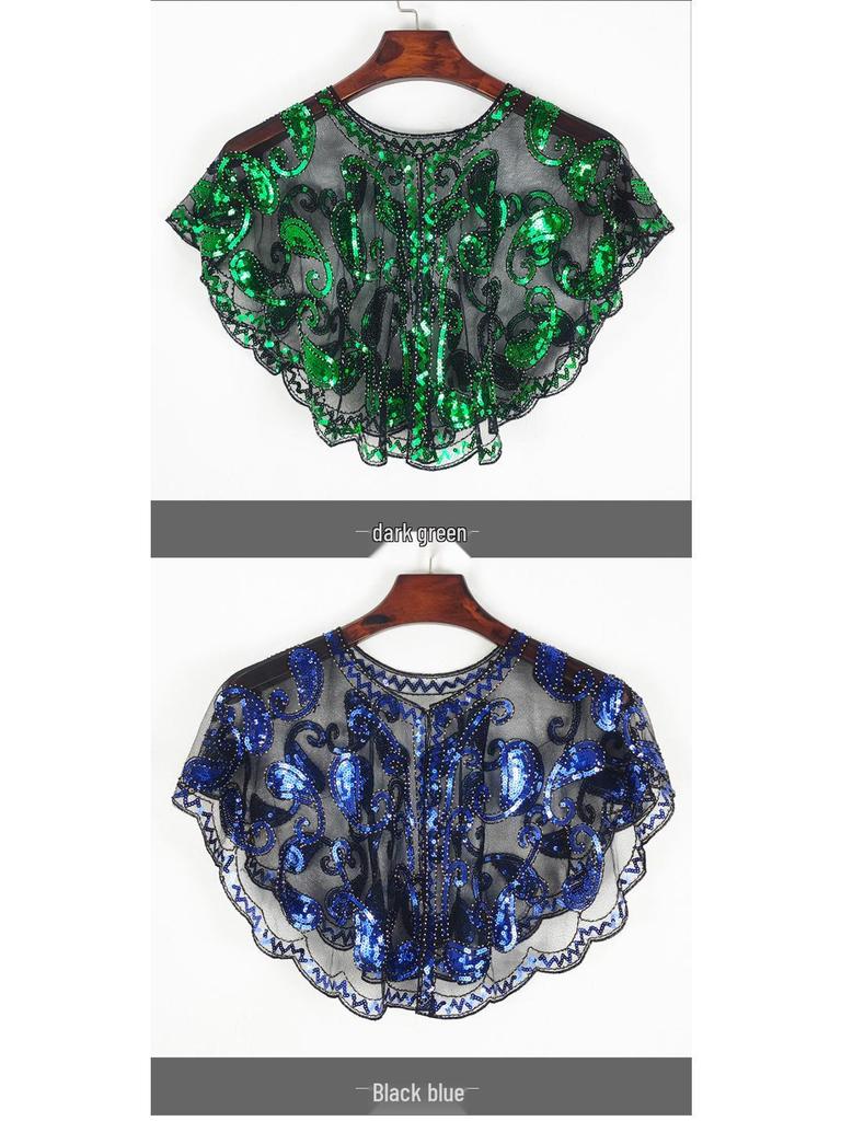 Versatile Lace Shrug: European & American Summer Sequin Mesh Shawl