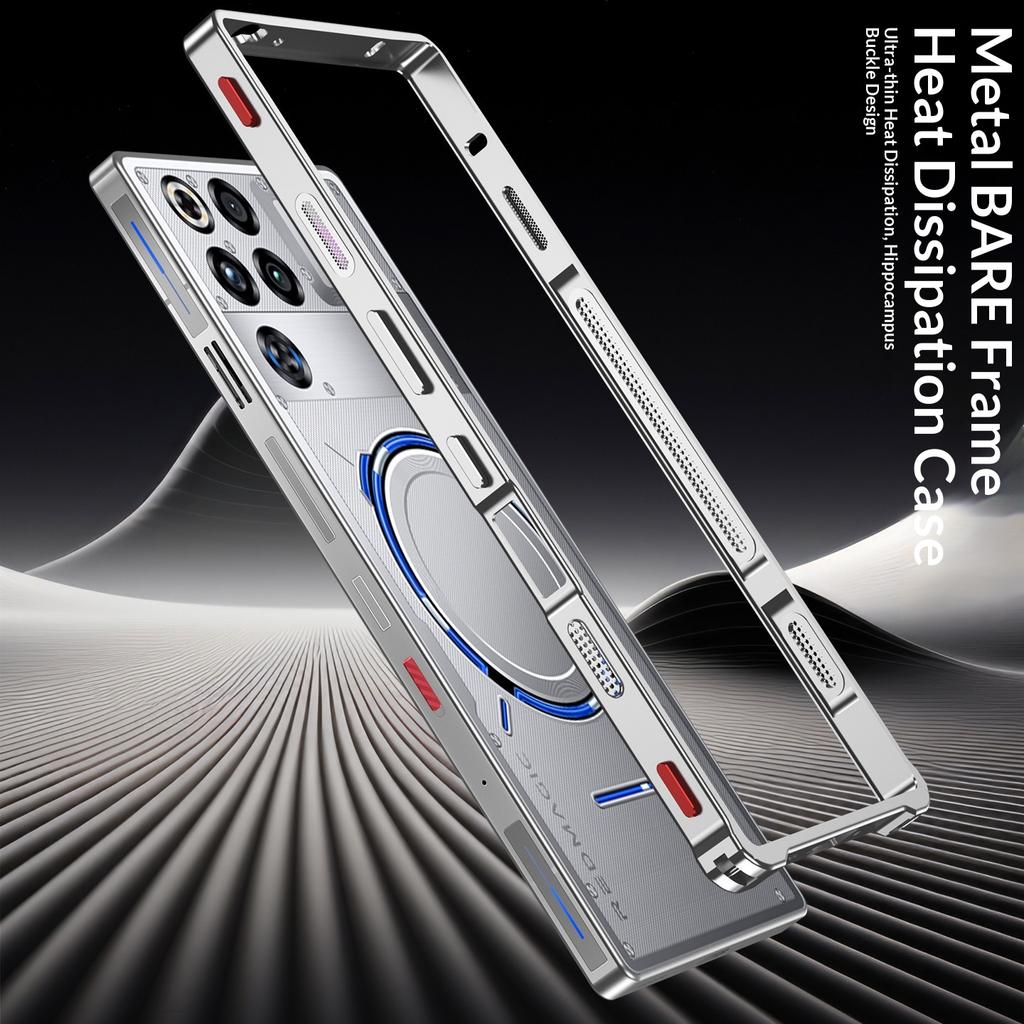 Чехол для ZTE RedMagic 11 11S Pro Plus Pro + новый металлический каркас теплоотвод ощущение голой задней панели Защитная крышка Амортизирующий бампер Funda