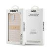 Dkny Leather Mono Stripe & Metal Logo Case For Iphone 15 / 14 / 13 - Pink