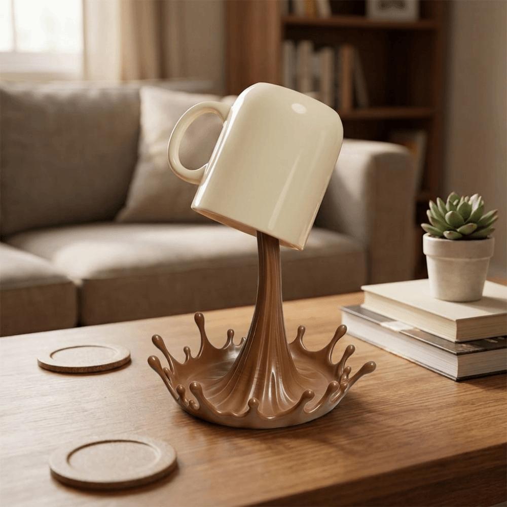 Plastic Milk Splash Cup Rack 3D Printed Water Spray Cup Holder Table Ornament Photography Prop