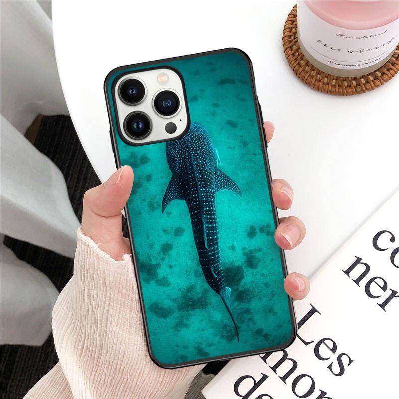 Мягкий чехол для телефона с океанской китовой акулой для iphone 14pro 11pro 12 13pro max 5S 6s xs 7 8plus SE xr 12mini Coque, чехлы