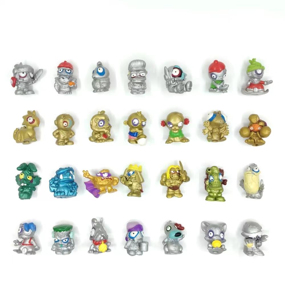 Original Zomlings ULTRA Rare GOLD Silver Superzings Styles PVC Action Figures Limited Collection Spanish Toy Boys Birthday Gift