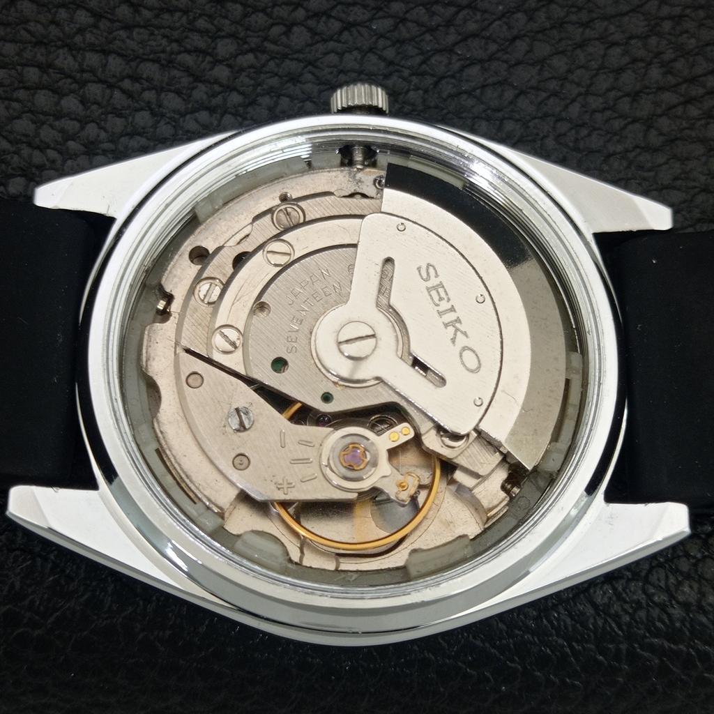ОТРЕМОНТИРОВАННЫЕ МУЖСКИЕ ВИНТАЖНЫЕ ЧЕРНЫЕ ЧАСЫ SEIKO 5 AUTOMATIC 6309A JAPAN a442434-1