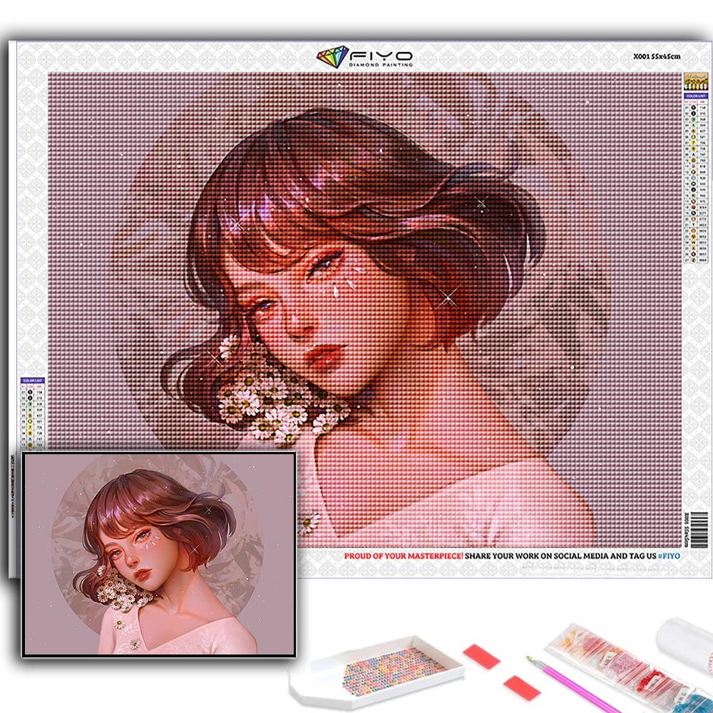 Полный 5D Diy Алмазная картина Мультфильм девушка Аватар 5D Алмазная картина
