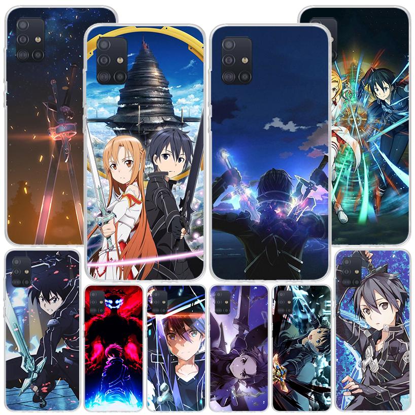 Чехол для телефона Аниме Sword Art Online Для Samsung Galaxy A52 A32 A22 A12 A51 A31 A50S A30S A20S A10S Note 20 Ultra 10 Plus S10 A72 A