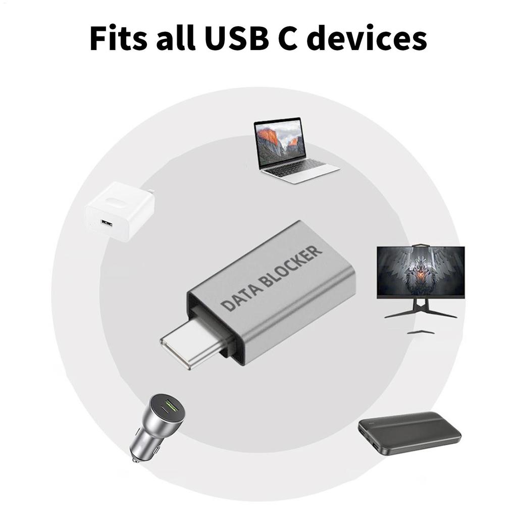 USB-блокиратор данных, адаптер безопасности, защита от «juice jacking», Type-C, защитный чехол для ноутбука, мобильного телефона, ПК, безопасность зарядки