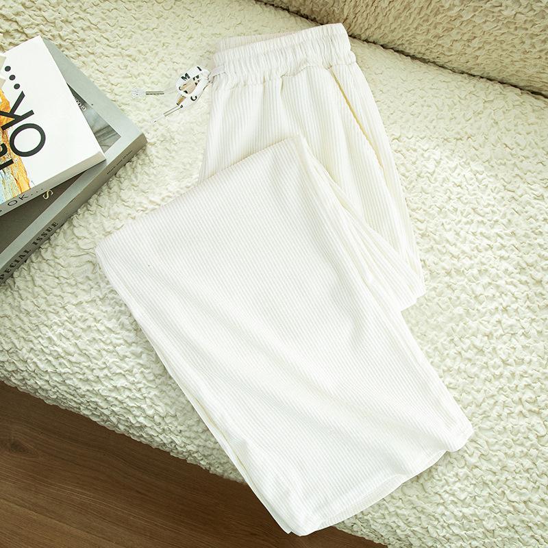 Вельветовые брюки, осенние и зимние драпированные брюки с высокой талией, повседневные широкие брюки