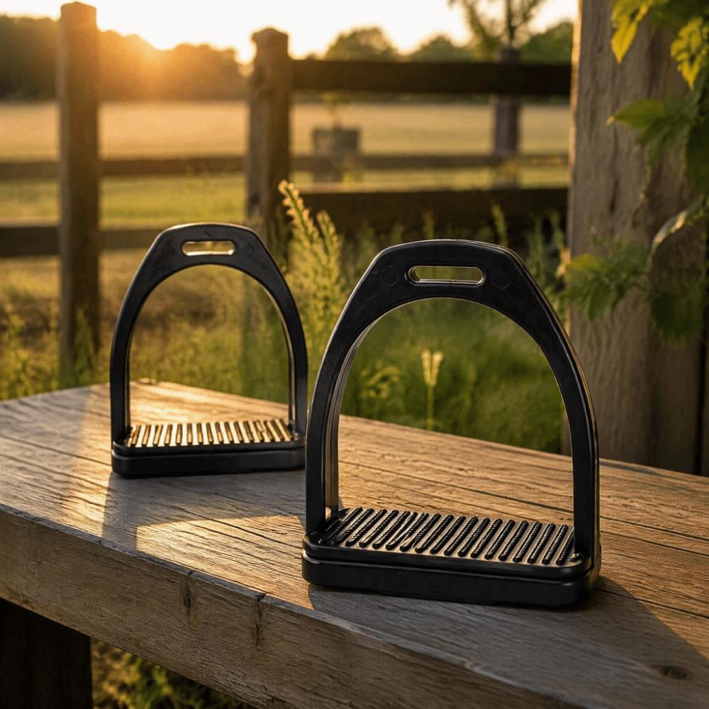 2pcs Wear Resistant Non-slip Rubber Pad Stirrups Plastic Horse Riding Stirrups Horse Riding
