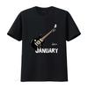 Rock Stars Are Born in January n Roll Birthday s T Shirt Black 2XL vintage Washed Unisex Soft Casual Comfortable
