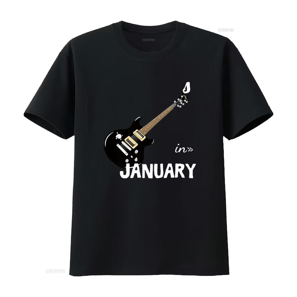 Rock Stars Are Born in January n Roll Birthday s T Shirt Black 2XL vintage Washed Unisex Soft Casual Comfortable