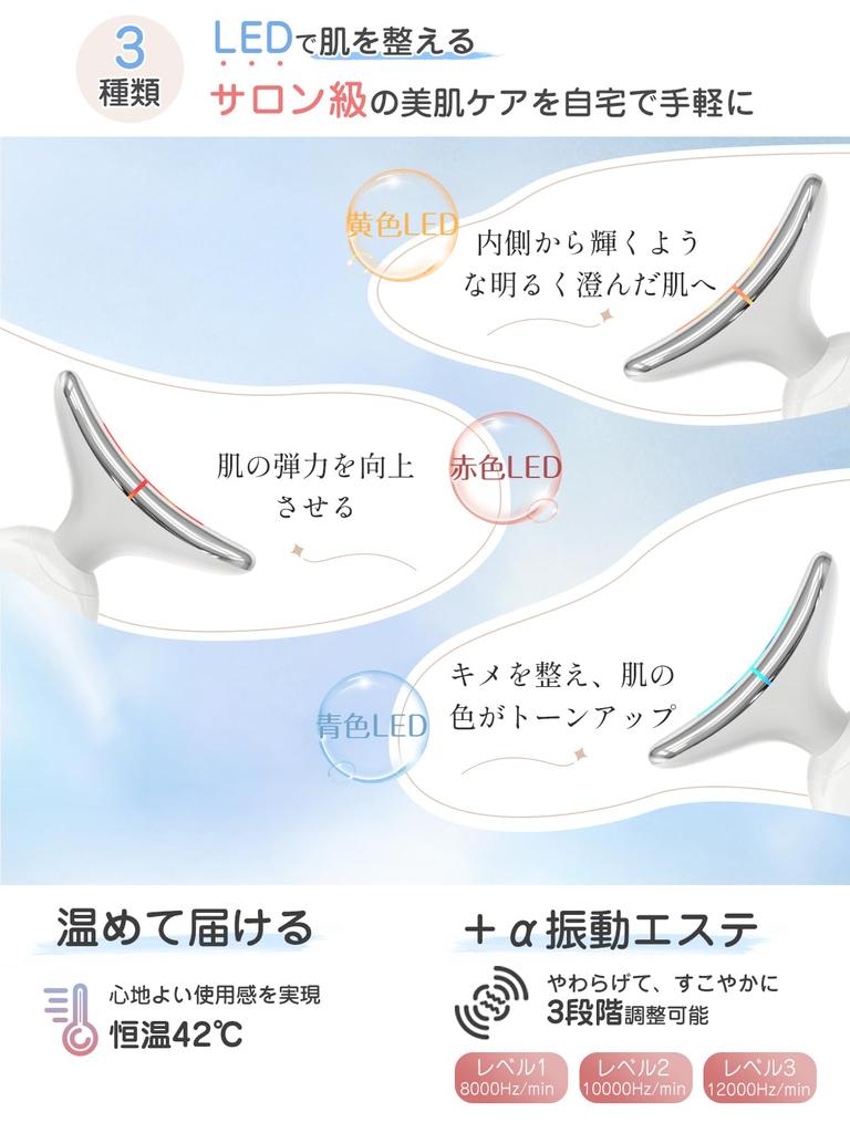 Kiboer Facial Beauty 8 Functions In EMS Facial Beauty LED Electric Light Vibration Beauty 3 3 Easy To Home Facial Beauty White Device, 1, Roller,