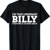 Билли Личное Имя Имя Смешная Футболка Билли