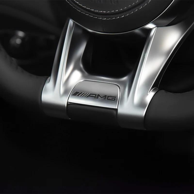 JCG1 3D Car Steering Wheel Emblem Sticker Interior Badge Accessorie For Mercedes Benz AMG W205 W168 W108 AMG W176 W204 W212 GLC