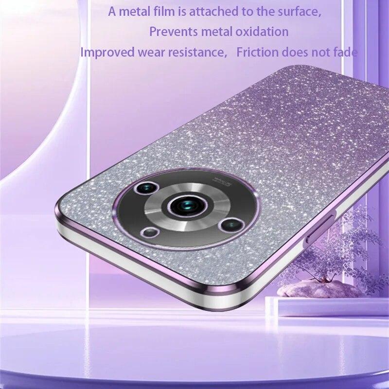 Роскошный чехол с градиентным блестящим покрытием для OPPO Realme 11 Pro 9 8 V25 V23 V13 C55 C53 C35 C33 C21Y Reno 10 5, силиконовая задняя крышка