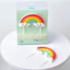 Rainbow Clouds Smiling Candles Children'S Cartoon Birthday Cake Dessert Decoration Wishing Candles