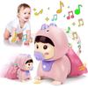 Baby Musical Crawling Toys for Girl Boy Cute Doll Early Learning Educational Toy Light Up Music Developmental Toy Tummy Time Toy