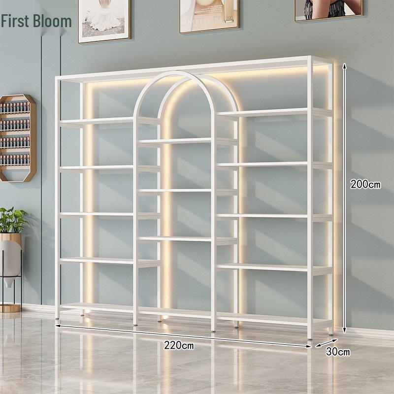 Elegant Display Stand: Nail Art and Skincare Storage Rack for Beauty Salons