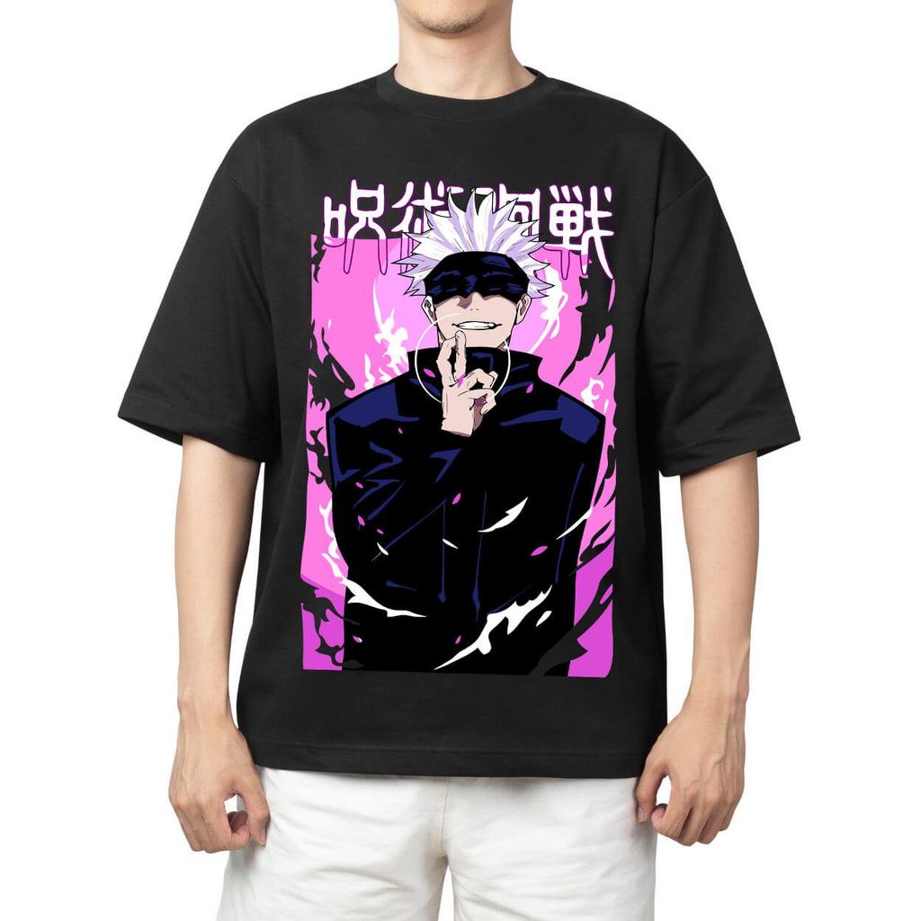 Jujutsu Kaisen Мегуми Фусигуро Божественный Пес Аниме Принт Футболка Мужская 2026 Лето Повседневная Уличная Одежда Оверсайз Хлопковые Футболки Японские