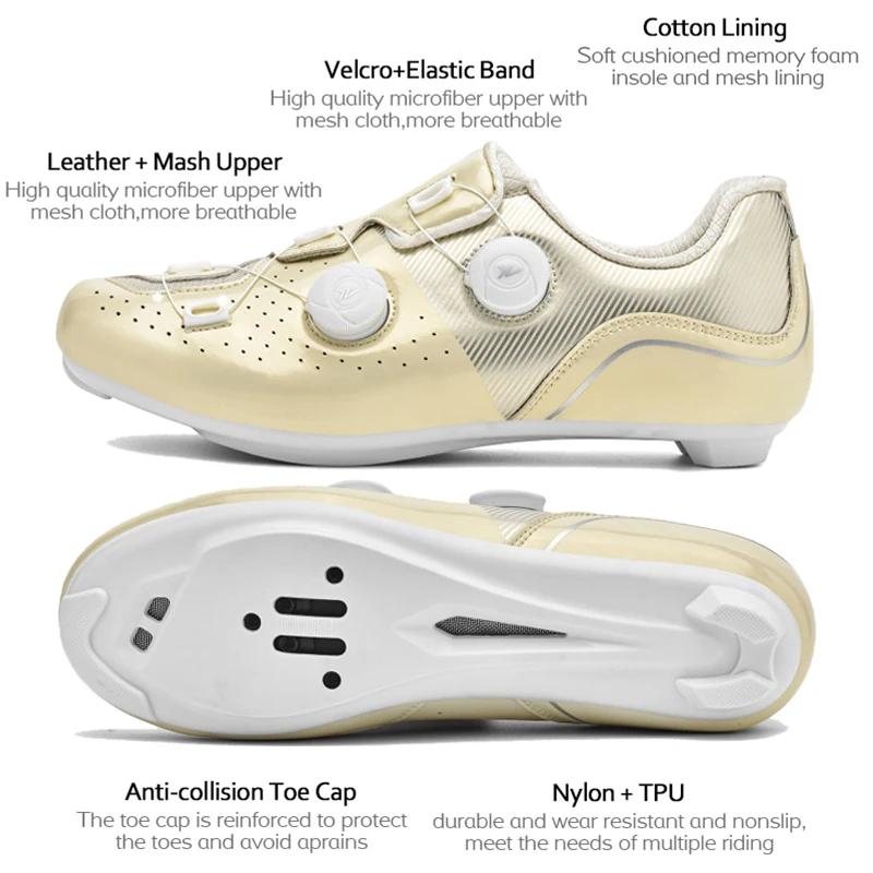 Professional Mtb Cycling Shoes Big Size 48 Spd Men Self-Locking Bicycle Road Bike Shoes Women Flat Cleats Mtb Biking Sneakers