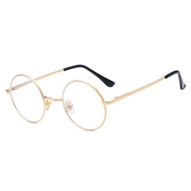Модные винтажные очки с защитой от синего света, прозрачные линзы, ретро, ​​очки в металлической оправе, большие круглые круглые очки
