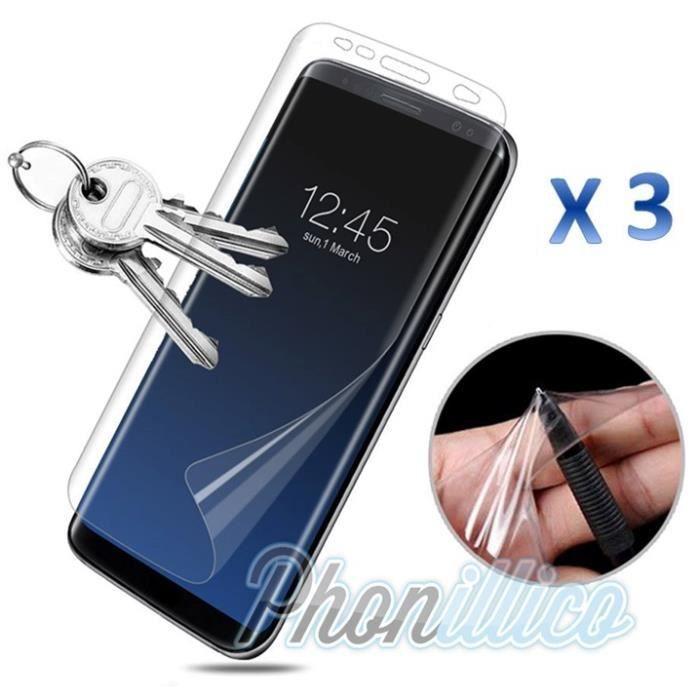 Lot 3 Films Protection Samsung Galaxy S8+ / S8 PLUS - Plastique 100% Incurve Integral Phonillico®