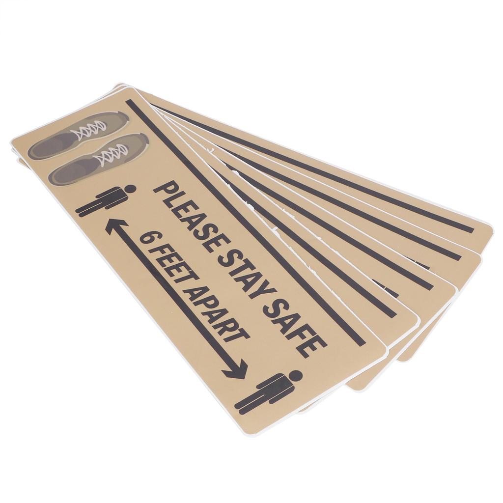 2 комплекта наклейка на пол знак безопасной дистанции маркер предупреждающая наклейка для магазина больницы школы B004