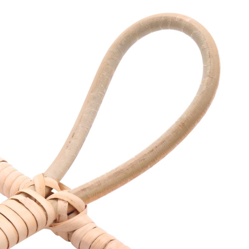 Rattan Wall Hooks 5 Hooks Kids Garments Organizer Rack Clothes Hat Hanging Hook Rattan Hanger Kids Room Decor Hanger