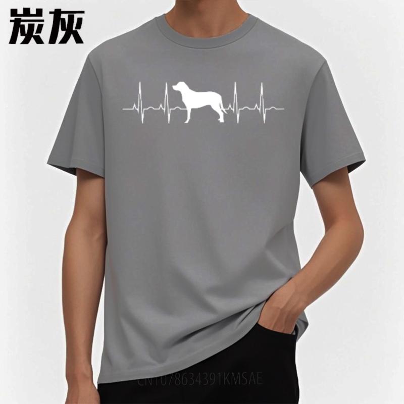 Adult For man short sleeve tshirt Vintage Dog Heartbeat Pattern Print Design Trendy Man t shirt Unisex Tee shirt Quick Dry Shirt
