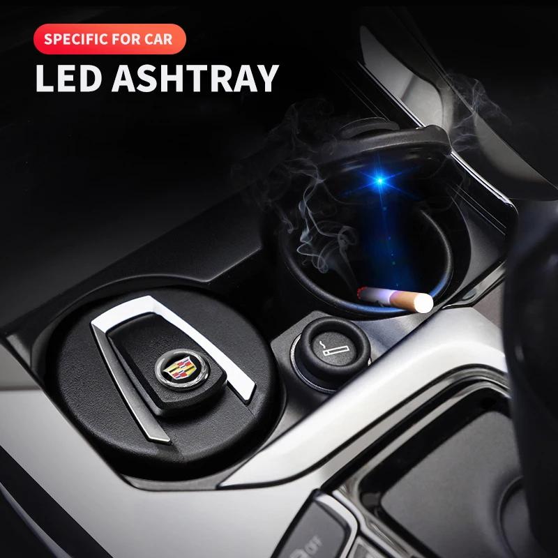 Portable LED Smoke Car Ashtray Ashbox Cup Auto Indicator Ashtray For Cadillac Escalade CTS ATS SRX STS XT5 XT4 XT6 XTS CT4