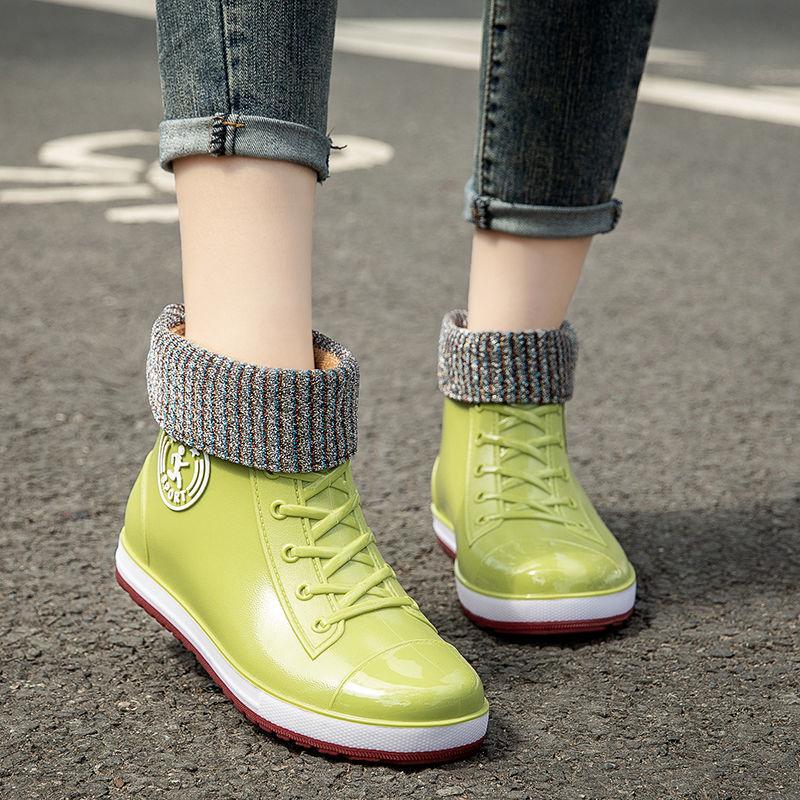 Всесезонные черные дождевые сапоги, нескользящая резиновая обувь для женщин, дизайнерские резиновые сапоги на искусственной молнии, женские резиновые дождевики